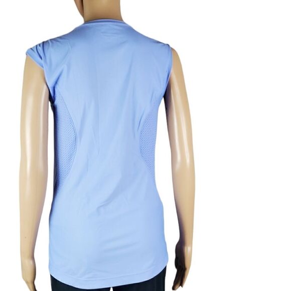 Athleta Cornflower Blue Athletic 1/3 Zip Top - Picture 2 of 5